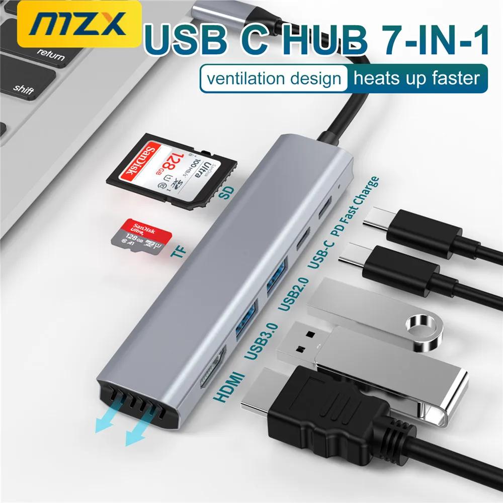 MZX USB 3.0  ũ ̼, 7  1, 4K HDMI ũ SD TF ī , CŸ ߱  й, ƺϿ 3 0 ŷ